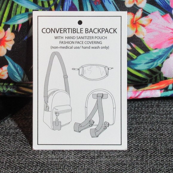 CLEARANCE PRICED!! Convertible Mini Backpack/Crossbody with matching face mask - Picture 4 of 4